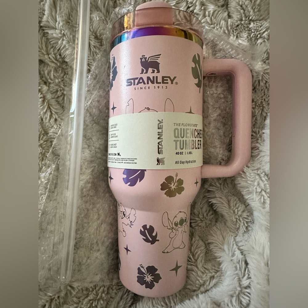 Light Pink ‘Stitch’ Tumbler - 40oz NEW in Box